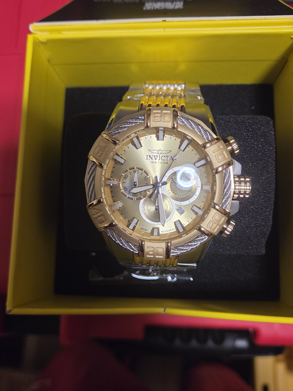 Invicta Bolt Men's Gold Tone Chronograph Watch